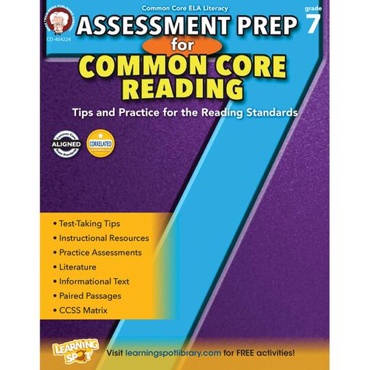 Purchase The Assessment Prep For Common Core Reading Grade 7 At